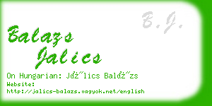 balazs jalics business card